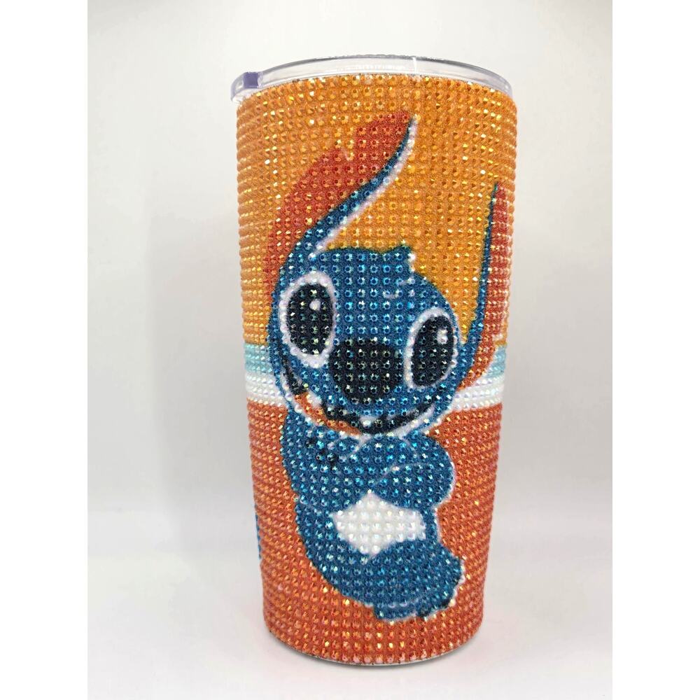 NEW Disney Stitch Rhinestone Bejewled Stainless Steel 20 oz. Tumbler
